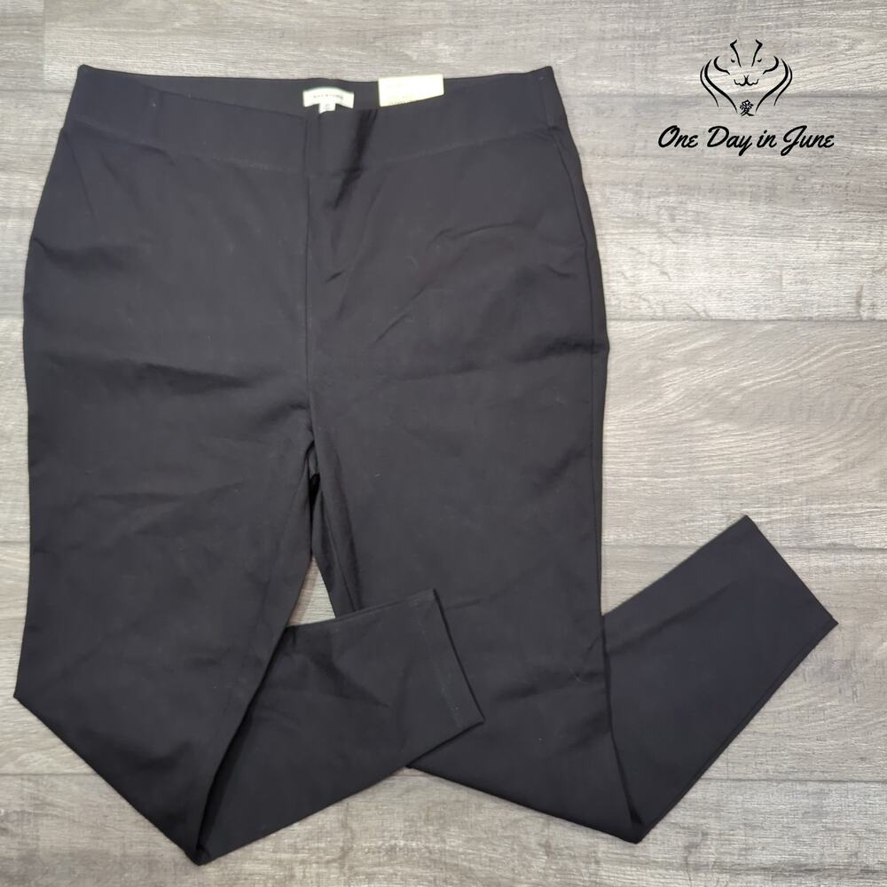 Max Studio High Waist Skinny Ankle Leggings Black NWT Size 2X
